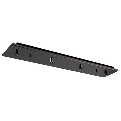 Multi-Port Canopy Black Chrome Ceiling Adaptor by Kuzco Lighting
