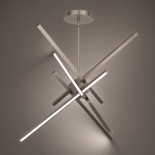 Parallax 39-Inch LED Pendant in Brushed Nickel 3000K by WAC Lighting