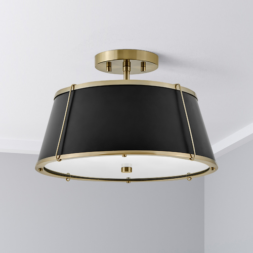 Clarke 15-Inch Semi-Flush Warm Brass by Hinkley Lighting