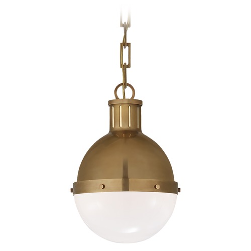 Thomas OBrien Hicks Small Pendant in Antique Brass by Visual Comfort Signature