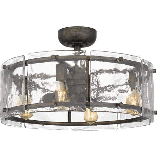 Quoizel Lighting Fortress 24.25-Inch Fan Light in Mottled Silver by Quoizel Lighting FTS3124MM