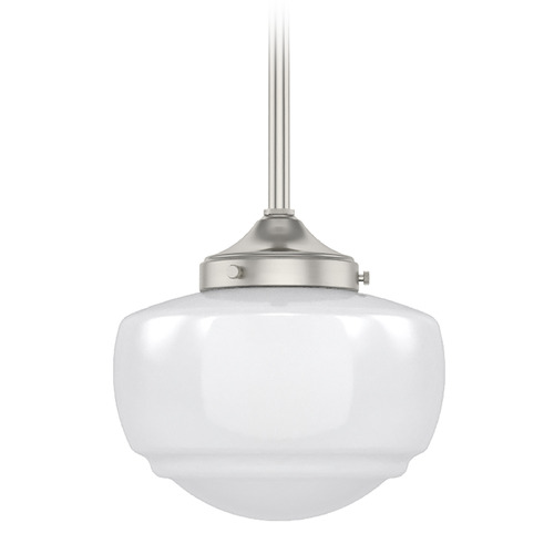 Hunter Fan Company Saddle Creek Brushed Nickel Mini-Pendant Light with Mushroom Shade