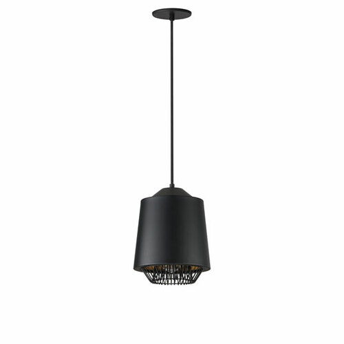 Phoenix 9-Inch LED Pendant in Black & Gold by ET2 Lighting