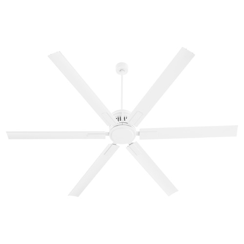 Zeus Studio White Ceiling Fan Without Light by Quorum Lighting
