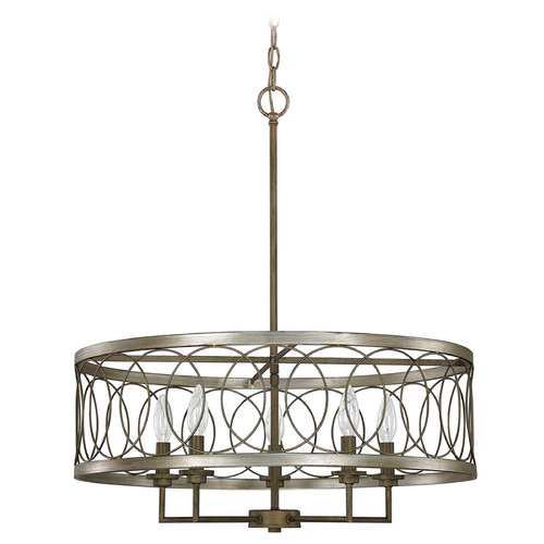 Capital Lighting Madeline 5-Light Pendant in Silver & Bronze by Capital Lighting 9A145A