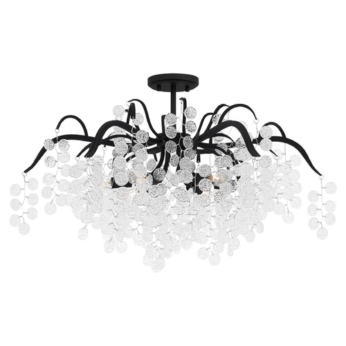 Quoizel Lighting Maple Earth Black Semi-Flushmount Light