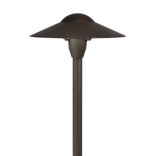 8-Inch Dome 12V Short Stem Path Light in Bronze by Kichler Lighting