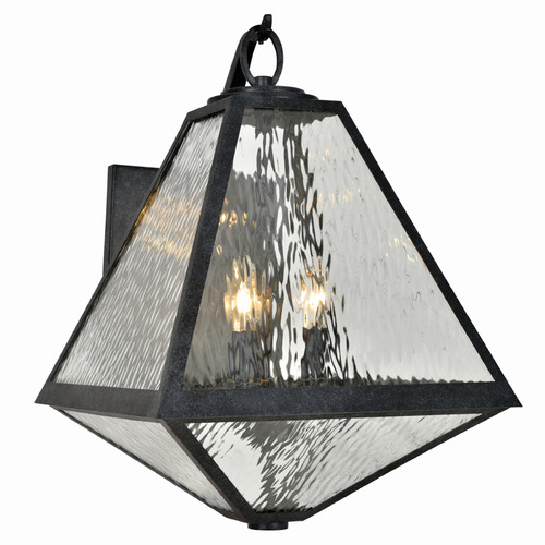 Crystorama Lighting Brian Patrick Flynn Glacier Black Charcoal Outdoor Wall Light