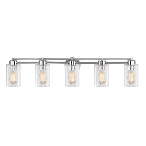 Design Classics Lighting Seeded Glass Bathroom Light Chrome 5 Lt 706-26 GL1041C