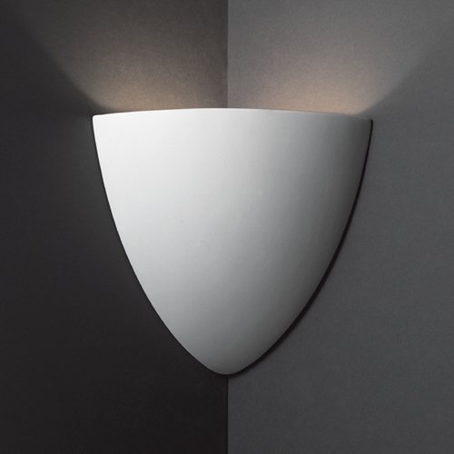 Corner Sconce Wall Up-Light in Bisque by Justice Design Group