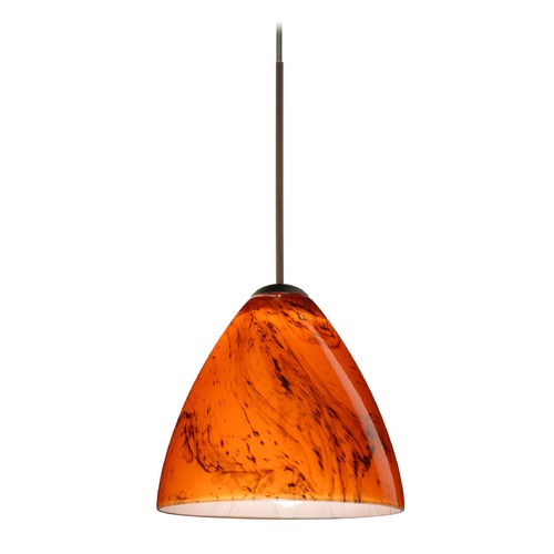 Besa Lighting Besa Lighting Mia Bronze Mini-Pendant Light 1XT-1779HB-BR