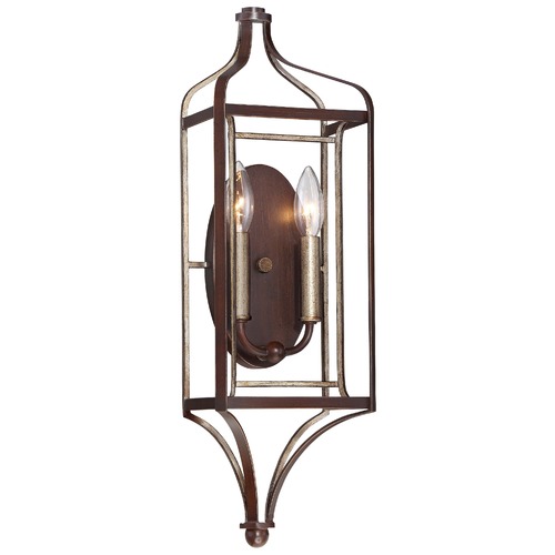 Astrapia Dark Rubbed Sienna with Aged Silver Sconce by Minka Lavery