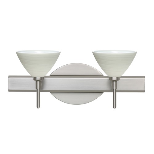 Besa Lighting Domi Satin Nickel LED Bathroom Light