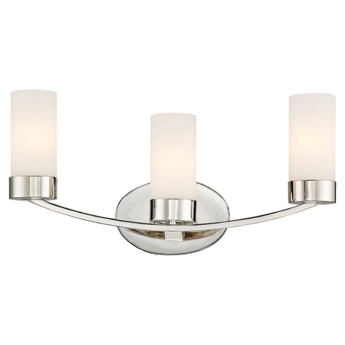 Denver Polished Nickel Bathroom Light by Nuvo Lighting