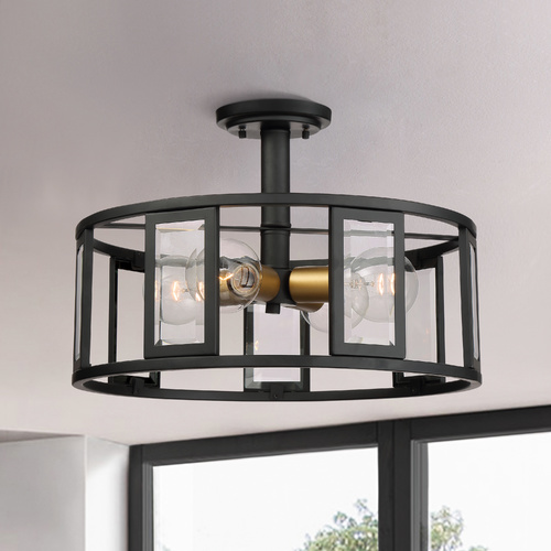Payne Midnight Bronze Semi-Flush Mount by Nuvo Lighting