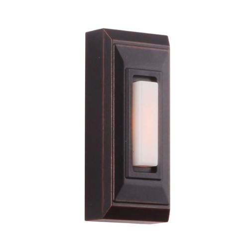 Surface Mount LED Wedged Doorbell Button in Oiled Bronze Gilded by Craftmade Lighting