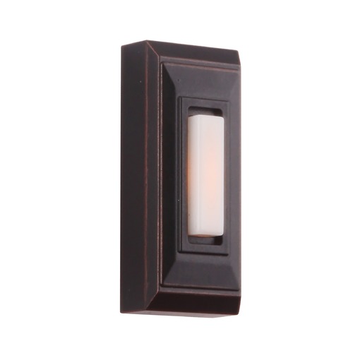 Craftmade Lighting Surface Mount LED Wedged Doorbell Button in Oiled Bronze Gilded by Craftmade Lighting PB5007-OBG