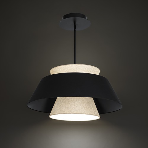 Rockabilly 26-Inch LED Pendant in Black 3000K by WAC Lighting