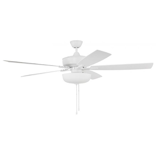 Craftmade Lighting Super Pro 111 60-Inch LED Fan in White by Craftmade Lighting S111W5-60WWOK