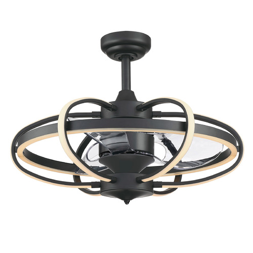 Fanimation Fans Obvi Black LED Ceiling Fan with Light