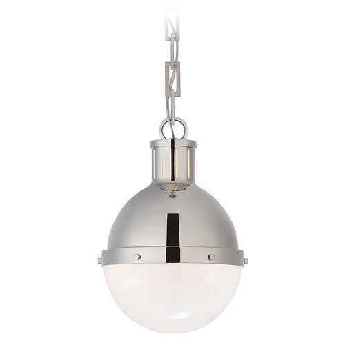 Visual Comfort Signature Collection Thomas OBrien Hicks Small Pendant in Nickel by Visual Comfort Signature TOB5062PNWG