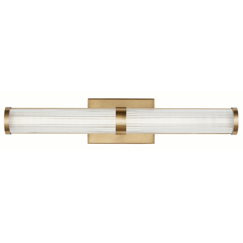 Visual Comfort Studio Collection Syden Satin Brass LED Vertical Bathroom Light