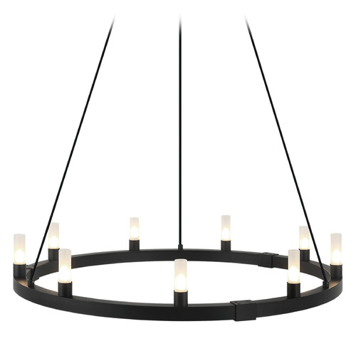 Matteo Lighting Matteo Lighting Cascadian Matte Black Chandelier C75209MB