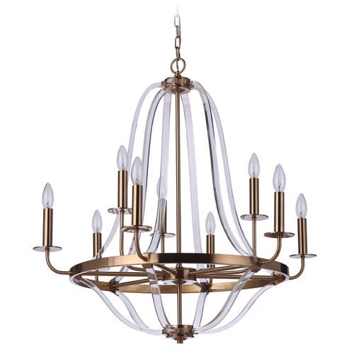Graclyn Satin Brass Chandelier by Craftmade Lighting