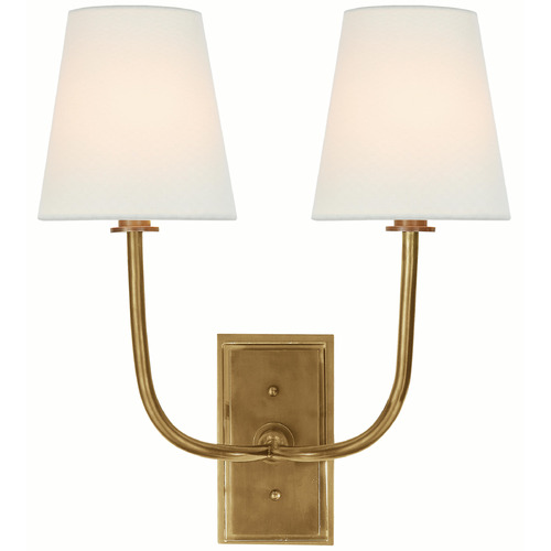 Visual Comfort Signature Collection Visual Comfort Signature Collection Thomas O'brien Hulton Hand-Rubbed Antique Brass Sconce TOB2191HAB-L