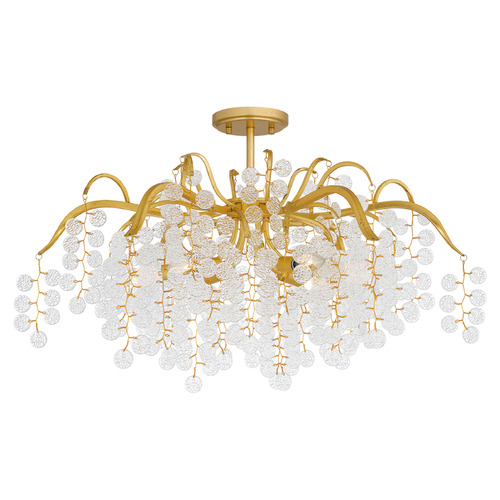 Quoizel Lighting Maple Gold Leaf Semi-Flushmount Light