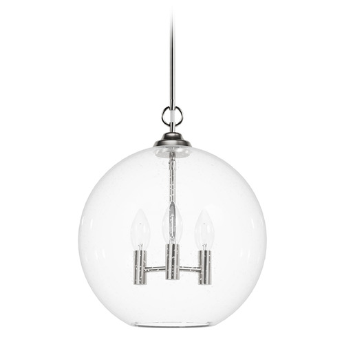 Hunter Fan Company Hunter Fan Company High Oaks Brushed Nickel Pendant Light with Globe Shade 48061