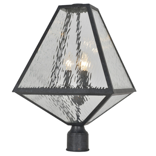 Crystorama Lighting Brian Patrick Flynn Glacier Black Charcoal Post Light