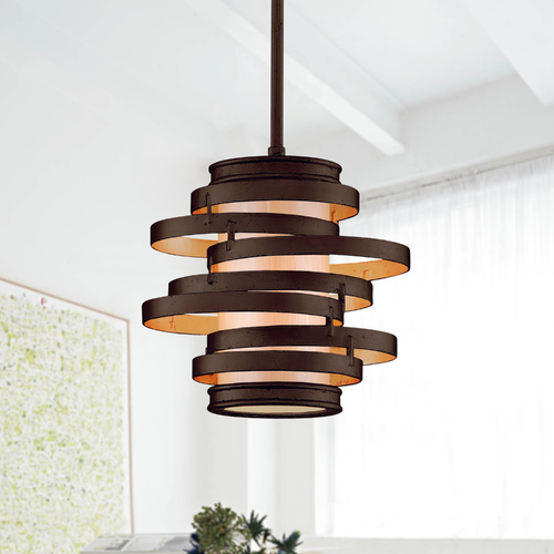 Corbett Lighting Modern Mini Pendant by Corbett Lighting 113-41-BR/GL