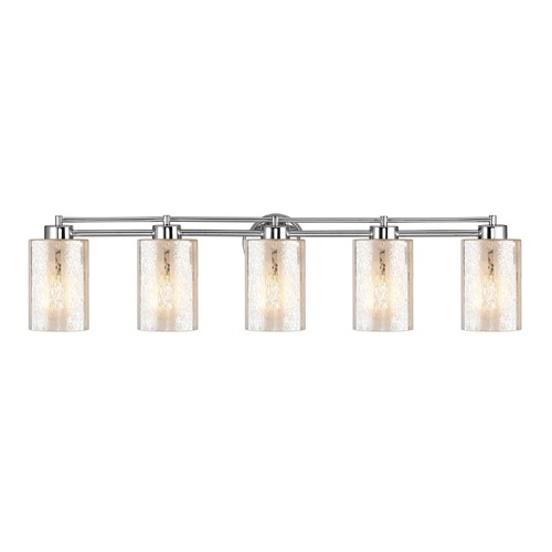 Design Classics Lighting Mercury Glass Chrome Bathroom Light Chrome 706-26 GL1039C