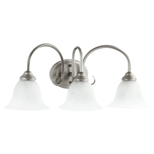 Quorum Lighting Spencer Classic Nickel Bathroom Light by Quorum Lighting 5110-3-64