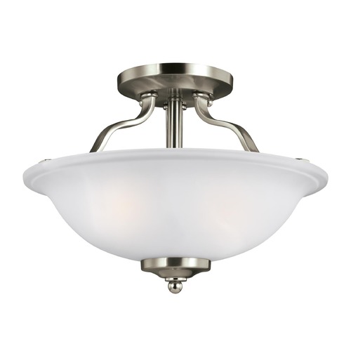 Generation Lighting Emmons Brushed Nickel Semi-Flush Mount by Generation Lighting 7739002-962