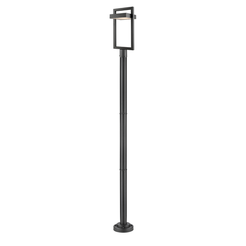 Z-Lite Luttrel Black LED Post Light by Z-Lite 566PHBR-567P-BK-LED