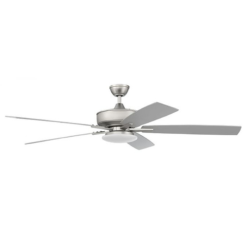 Craftmade Lighting Super Pro 112 60-Inch LED Fan in Brushed Nickel by Craftmade Lighting S112BN5-60BNGW