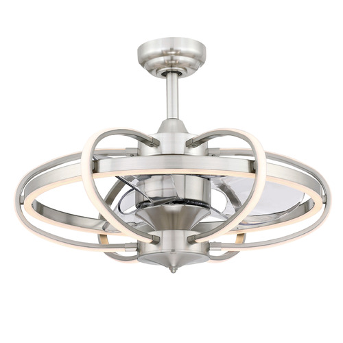 Fanimation Fans Obvi Brushed Nickel LED Ceiling Fan with Light