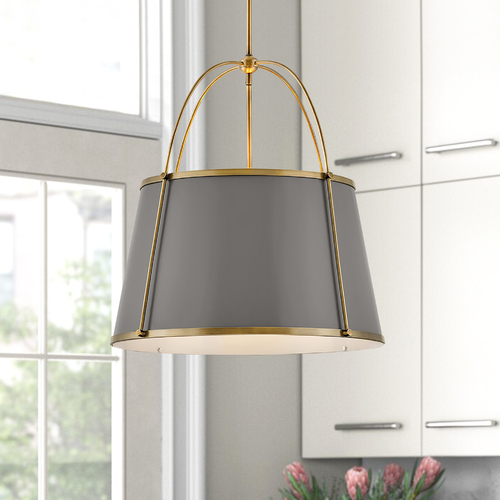 Clarke 24.50-Inch Pendant Lacquered Dark Brass by Hinkley Lighting