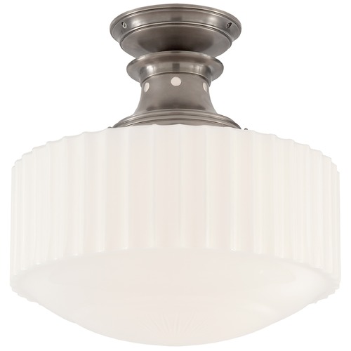 Thomas OBrien Milton Road Flush Mount in Nickel by Visual Comfort Signature