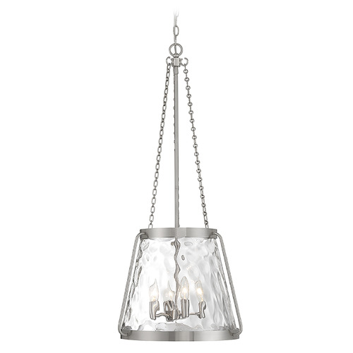 Savoy House Lighting Satin Nickel Pendant Light with Empire Shade