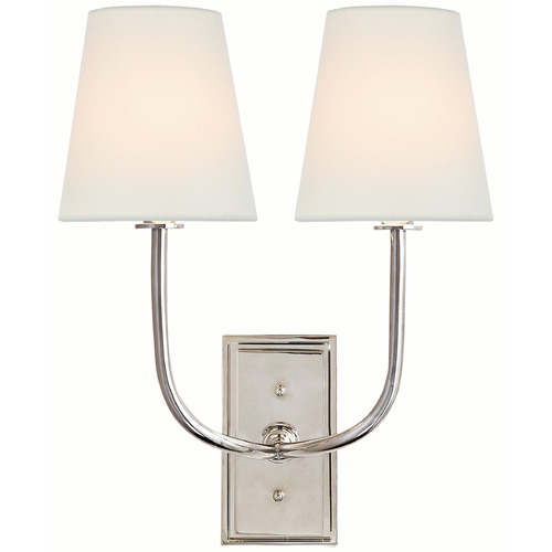Visual Comfort Signature Collection Thomas O'brien Hulton Polished Nickel Sconce