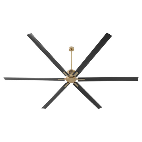 Quorum Lighting Zeus Aged Brass Ceiling Fan Without Light by Quorum Lighting 101206-80