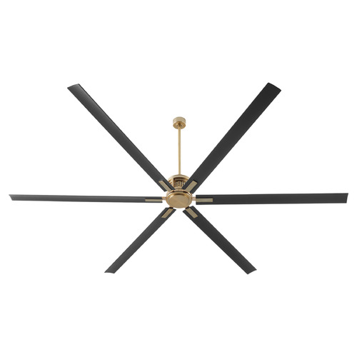 Zeus Aged Brass Ceiling Fan Without Light by Quorum Lighting