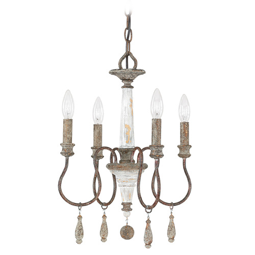 Capital Lighting Zoe 4-Light Chandelier in French Antique by Capital Lighting 9A193A