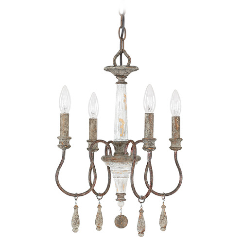 Zoe 4-Light Chandelier in French Antique by Capital Lighting