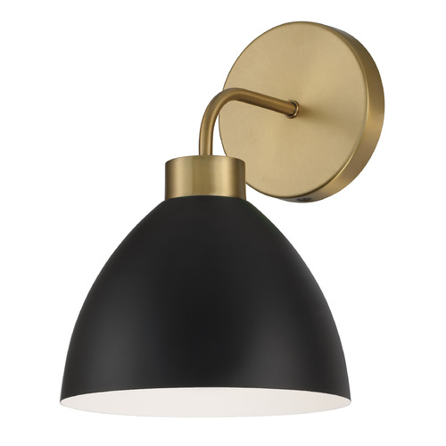 Homeplace By Capital Lighting Ross Aged Brass & Black Sconce