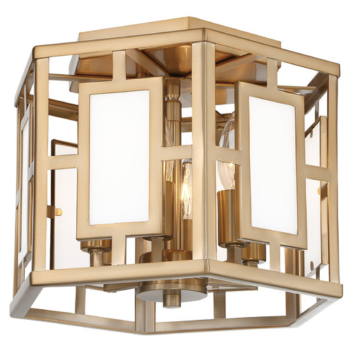 Crystorama Lighting Libby Langdon Hillcrest Vibrant Gold Semi-Flushmount Light