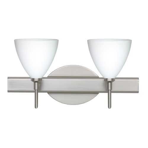 Besa Lighting Besa Lighting Mia Satin Nickel LED Bathroom Light 2SW-177907-LED-SN